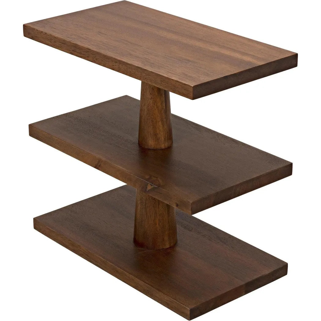 Fatima Wood Rectangle Side Table