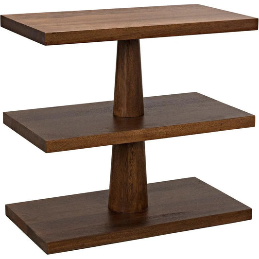 Noir Fatima Wood Rectangle Side Table