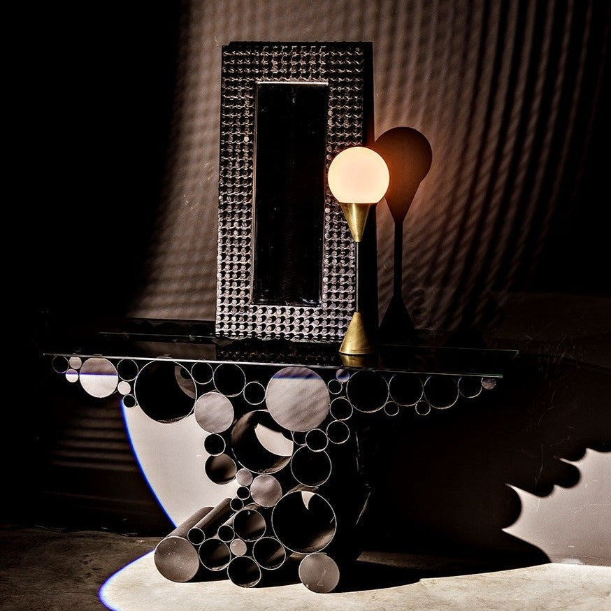 Faustus Mirror Black Wall Mirror-Wall Mirrors-Noir-Sideboards and Things