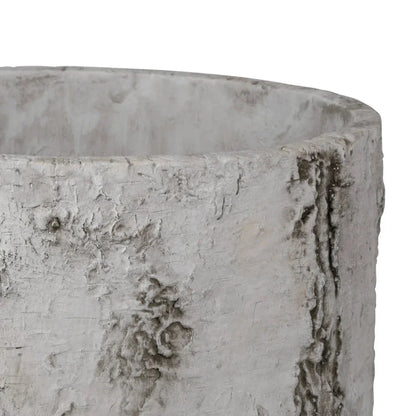 Faux Birch Nature-Inspired Fiber Cement Outdoor Planter