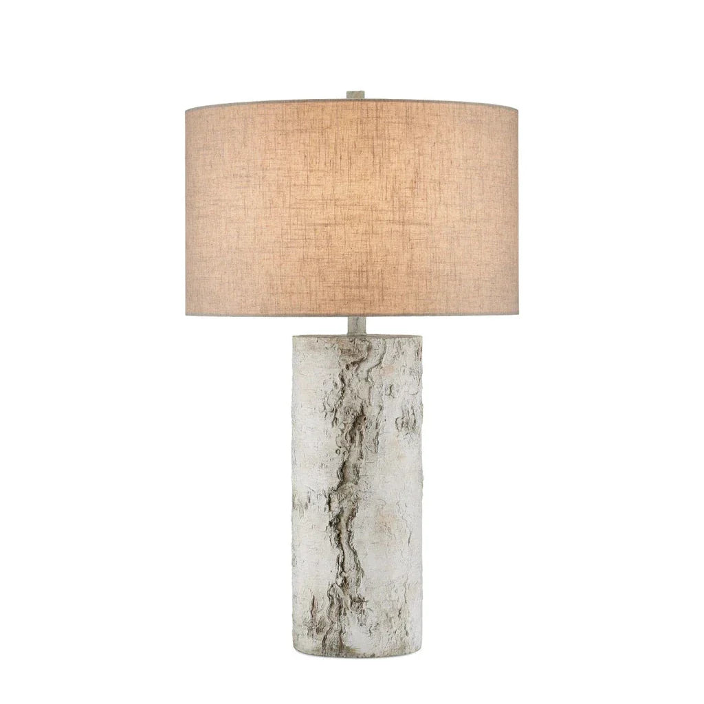 Faux Birch Rustic Cement Design Table Lamp