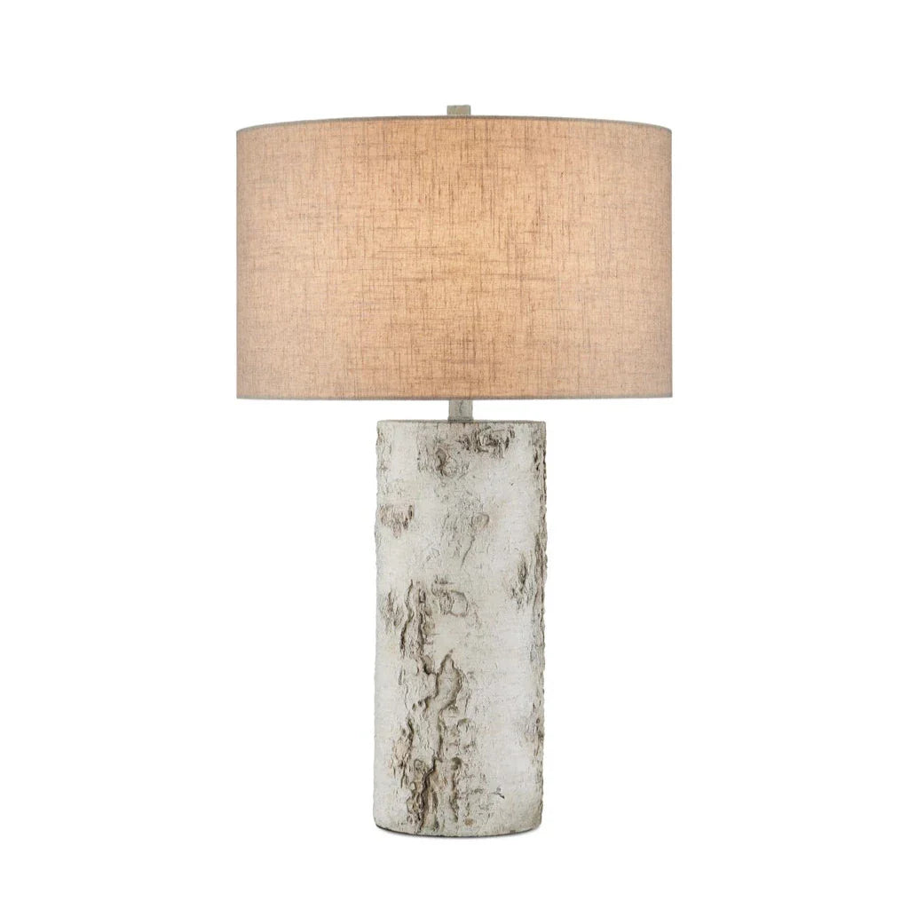 Faux Birch Rustic Cement Design Table Lamp