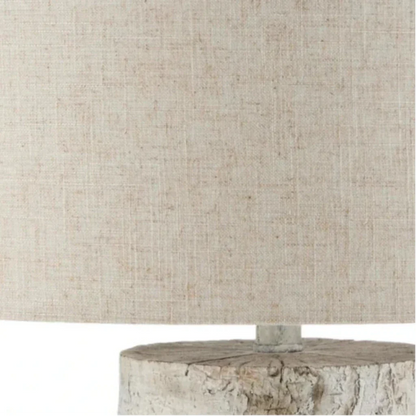 Faux Birch Rustic Cement Design Table Lamp