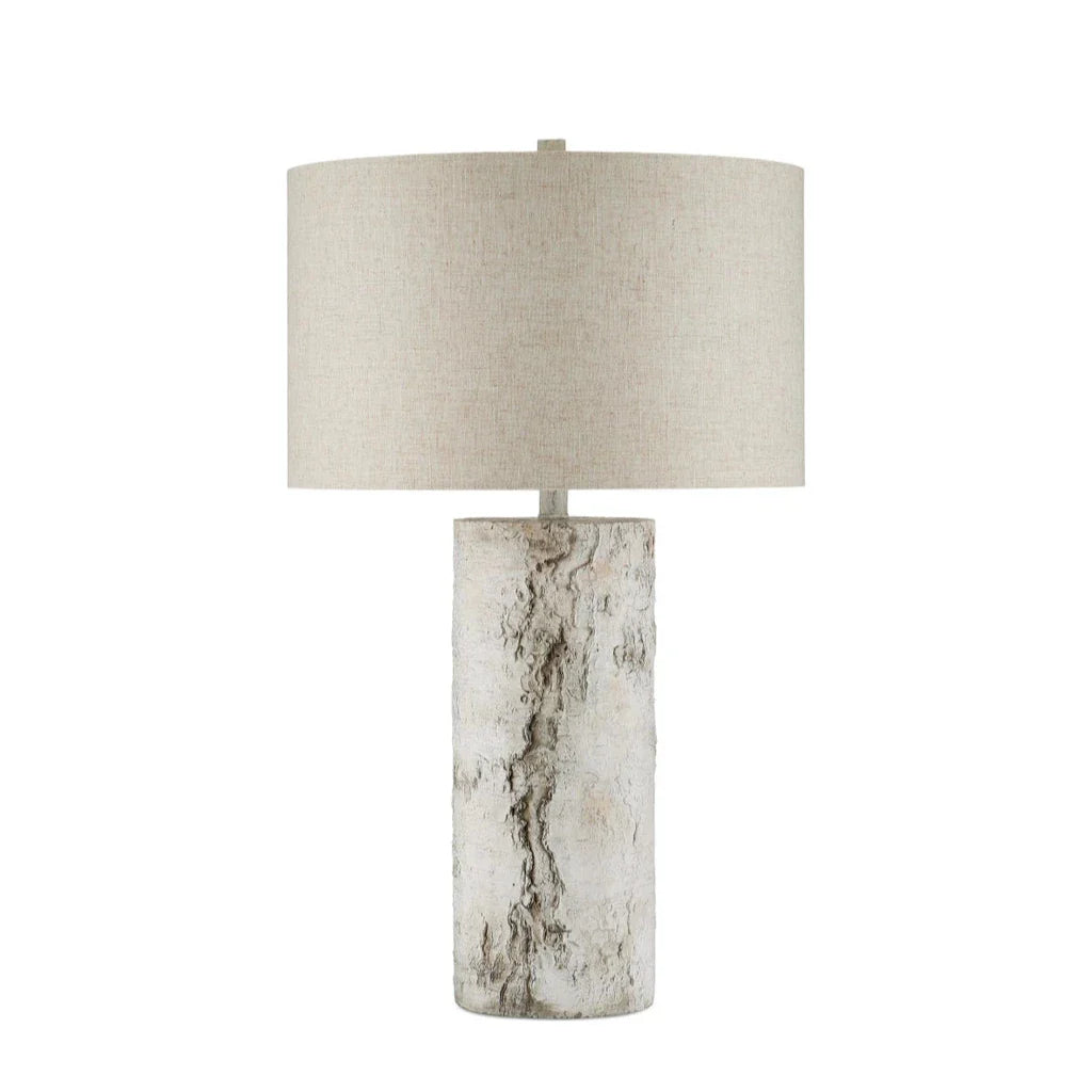 Faux Birch Rustic Cement Design Table Lamp