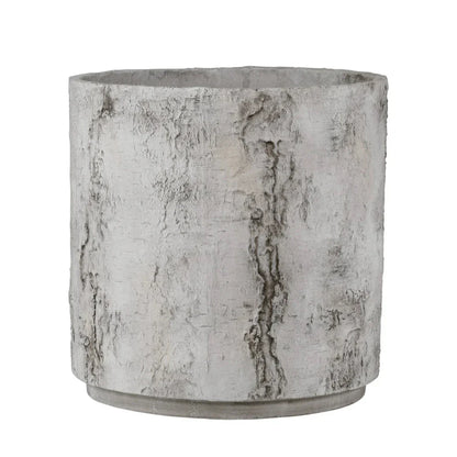 Faux Birch Nature-Inspired Fiber Cement Outdoor Planter