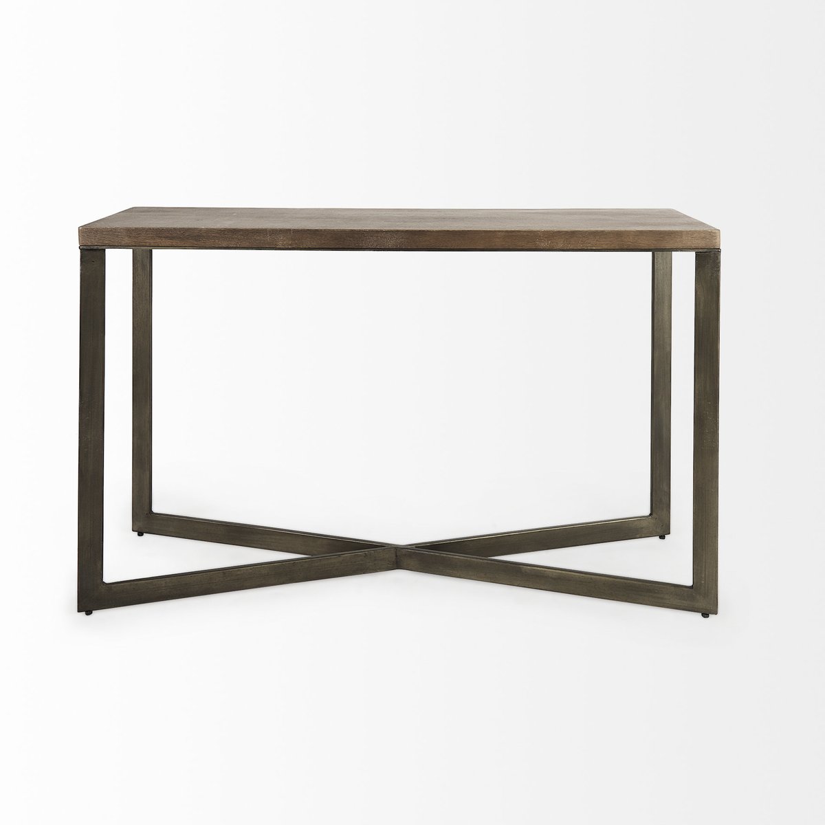 Mercana Faye Wood Top Rectangular Console Table
