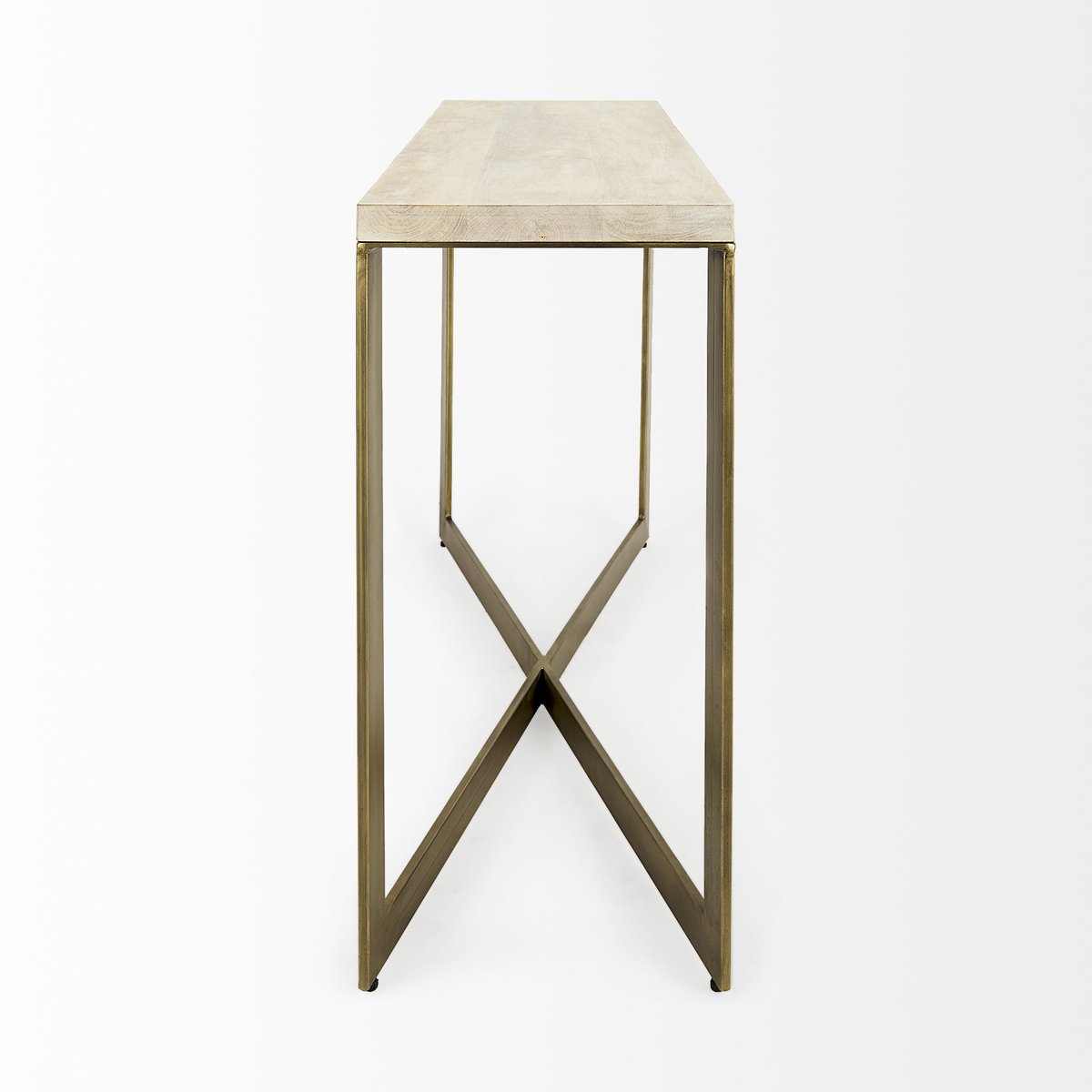 Mercana Faye Wood Top Rectangular Console Table