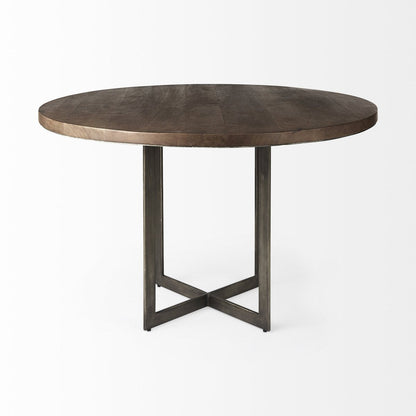 Mercana Faye Wood Top Round Dining Table