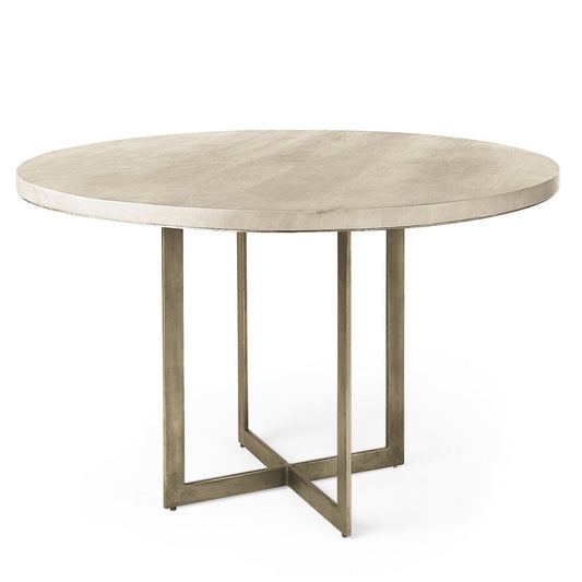 Mercana Faye Wood Top Round Dining Table