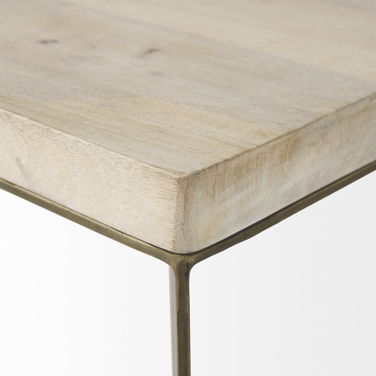 Mercana Faye Wood Top Square Accent Table 2PC