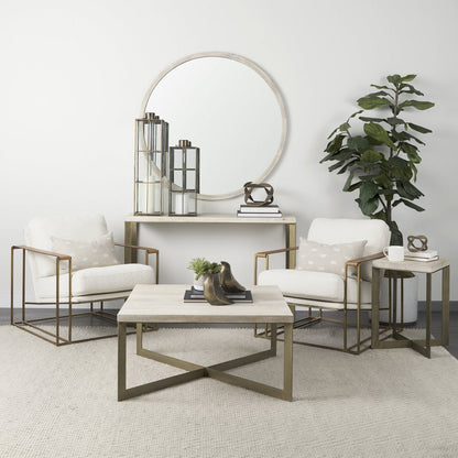 Mercana Faye Wood Top Square Coffee Table