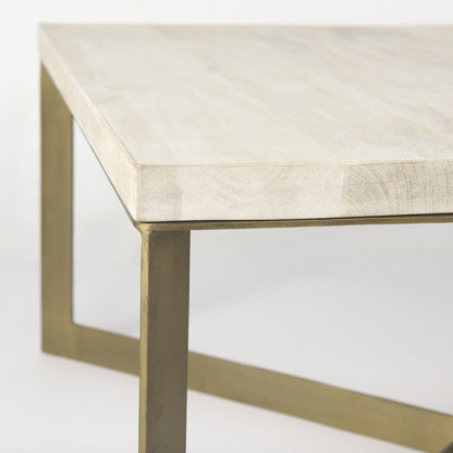 Mercana Faye Wood Top Square Coffee Table