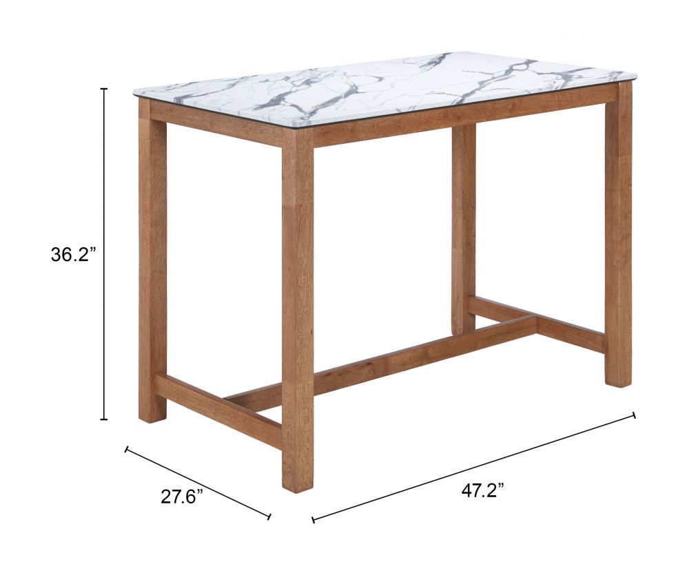 Zuo Modern Fein Wooden Rectangular Counter Table