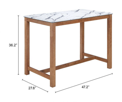Zuo Modern Fein Wooden Rectangular Counter Table