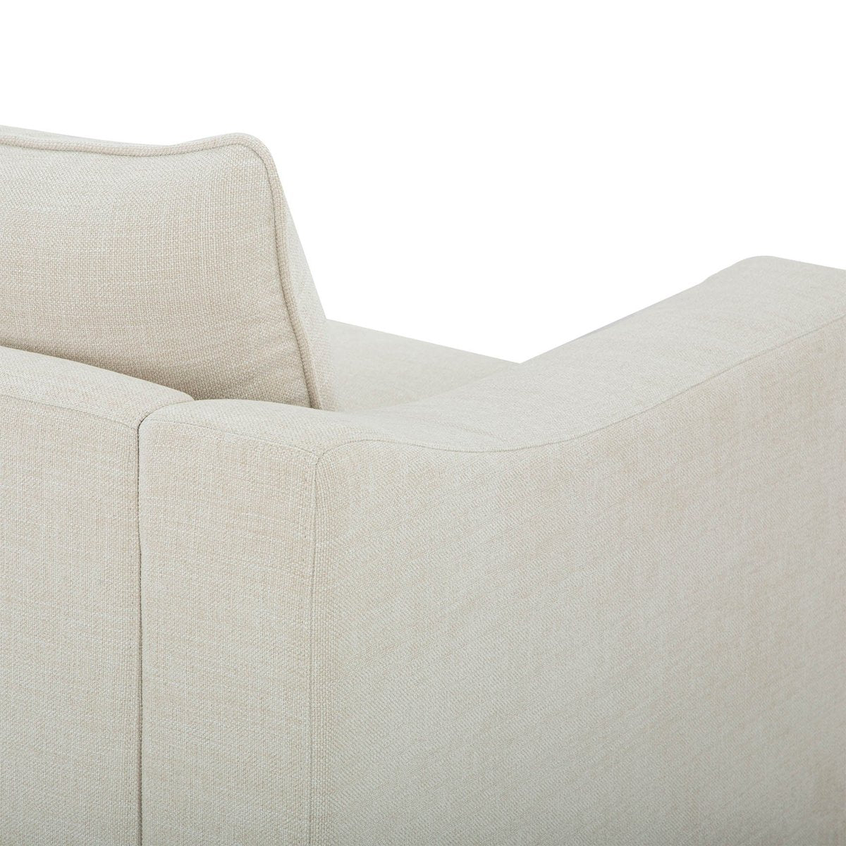 LH Home Felicity Scoop Arm Profile Fabric Sofa