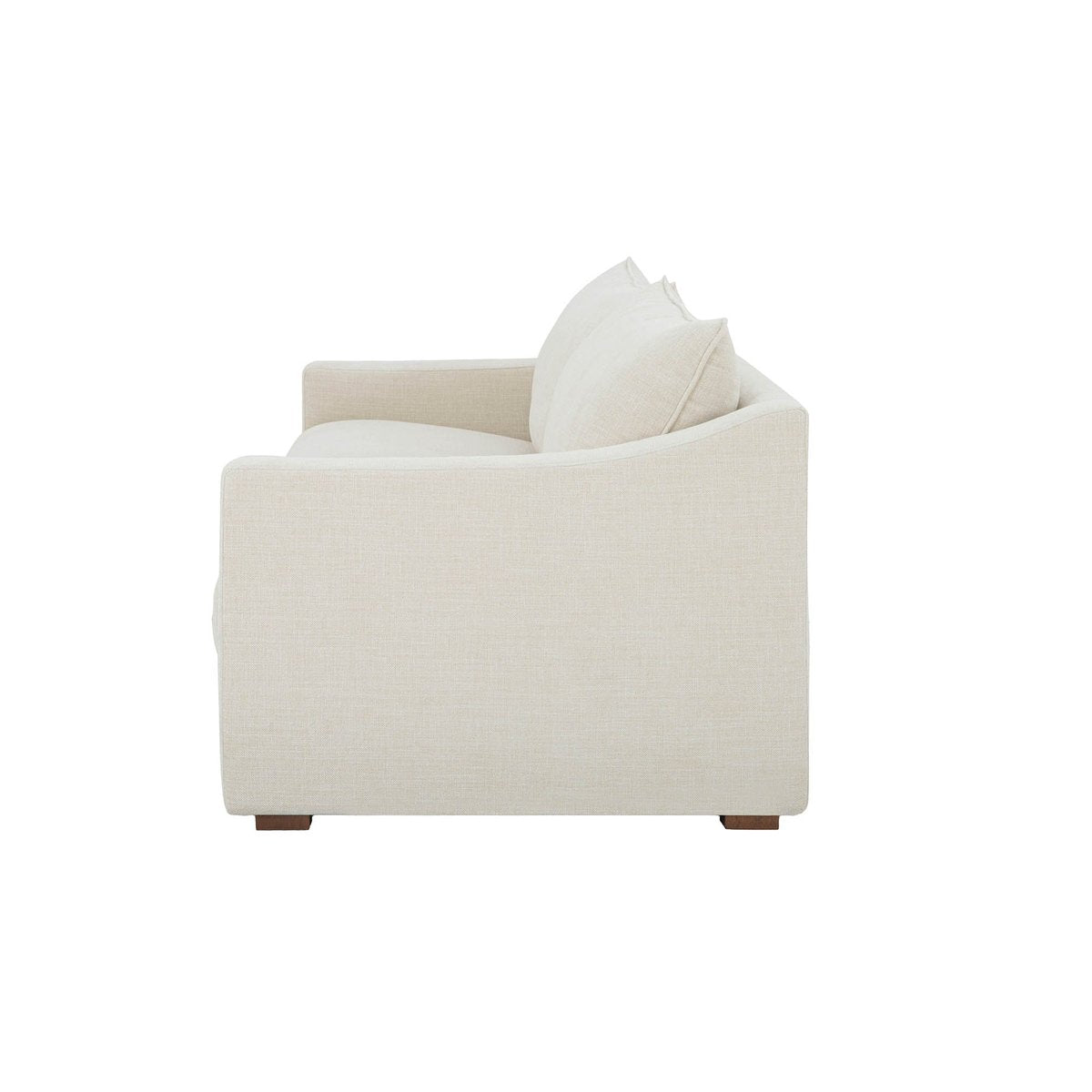 LH Home Felicity Scoop Arm Profile Fabric Sofa