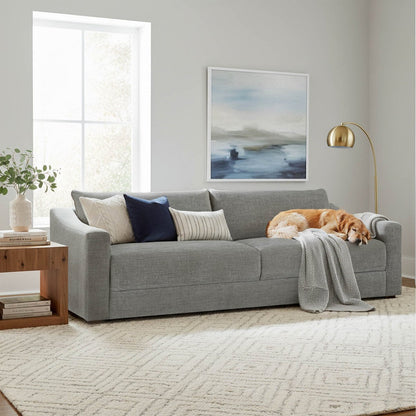 LH Home Felicity Scoop Arm Profile Fabric Sofa