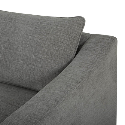 LH Home Felicity Scoop Arm Profile Fabric Sofa