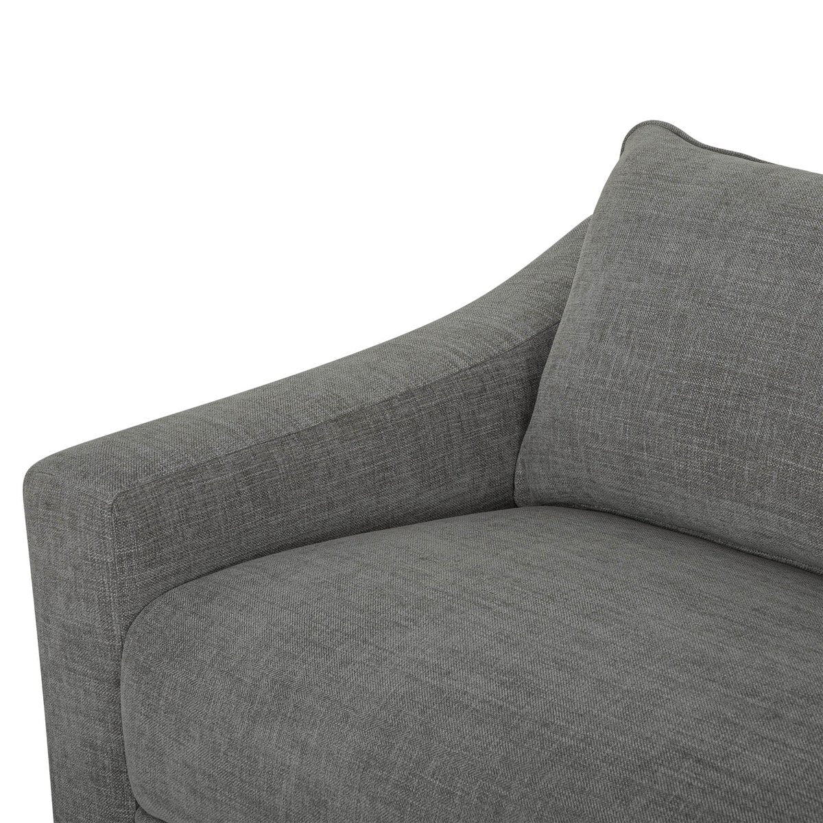 LH Home Felicity Scoop Arm Profile Fabric Sofa