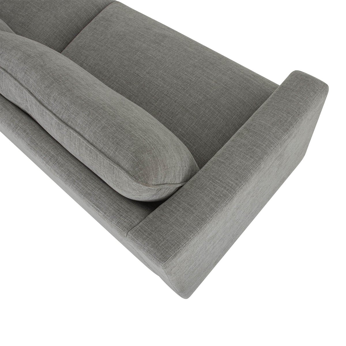 LH Home Felicity Scoop Arm Profile Fabric Sofa