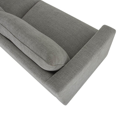 LH Home Felicity Scoop Arm Profile Fabric Sofa