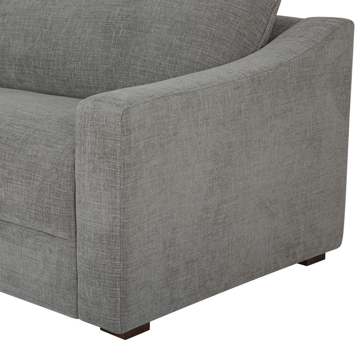 LH Home Felicity Scoop Arm Profile Fabric Sofa