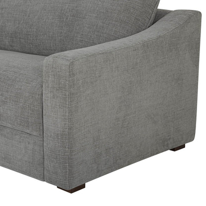 LH Home Felicity Scoop Arm Profile Fabric Sofa