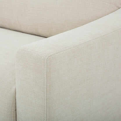 LH Home Felicity Scoop Arm Profile Fabric Sofa