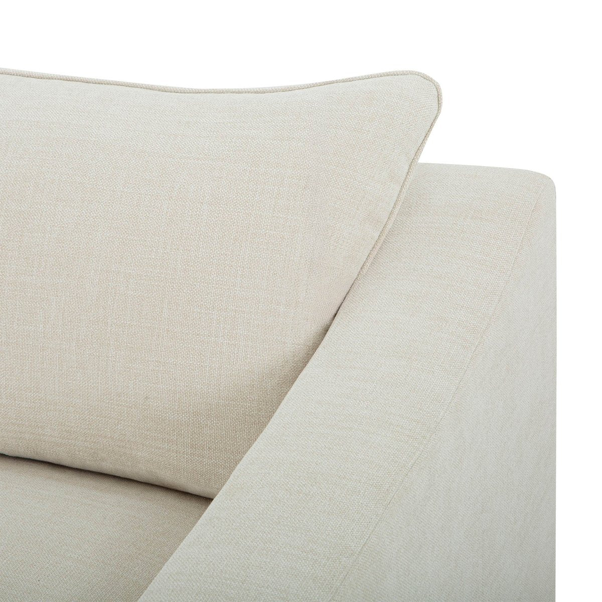 LH Home Felicity Scoop Arm Profile Fabric Sofa