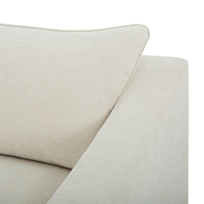 LH Home Felicity Scoop Arm Profile Fabric Sofa