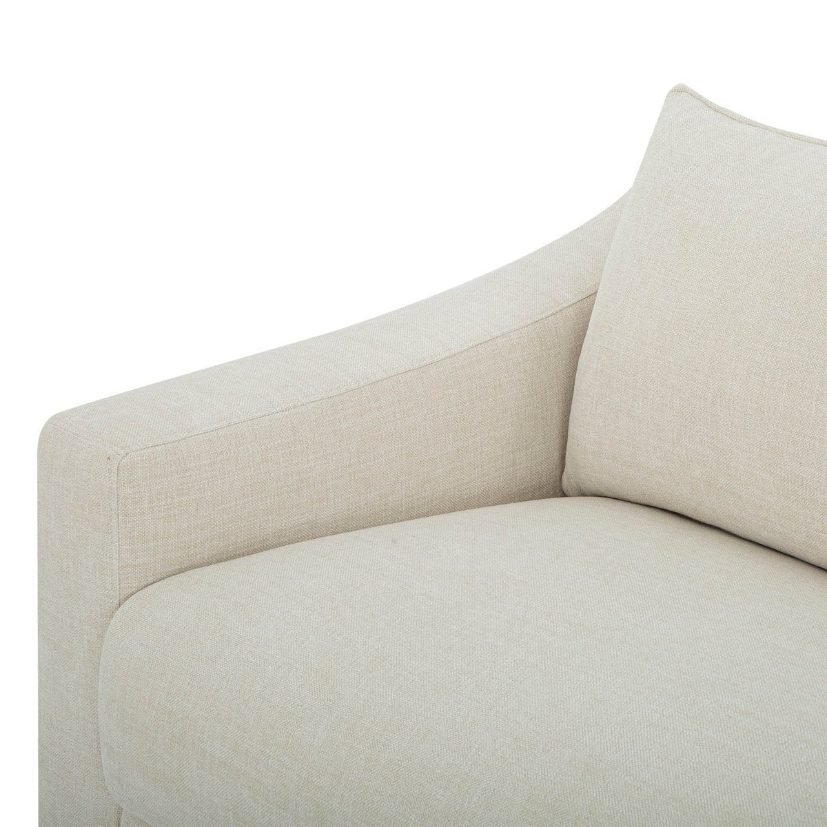 LH Home Felicity Scoop Arm Profile Fabric Sofa