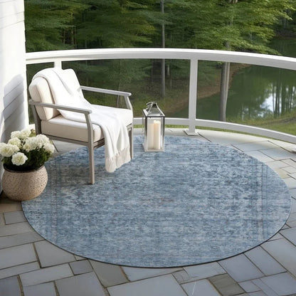 LOOMLAN Rugs Felissae Blue Washable Indoor-Outdoor Rug