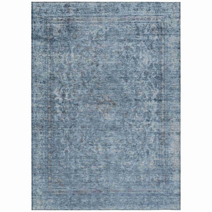 LOOMLAN Rugs Felissae Blue Washable Indoor-Outdoor Rug