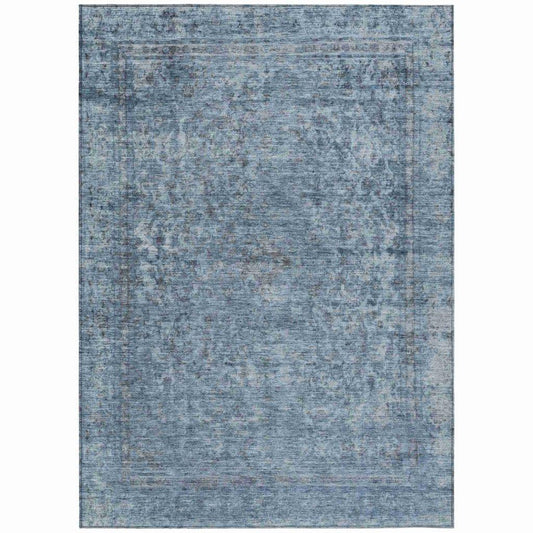 LOOMLAN Rugs Felissae Blue Washable Indoor-Outdoor Rug