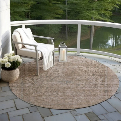 LOOMLAN Rugs Felissae Brown Washable Indoor-Outdoor Rug
