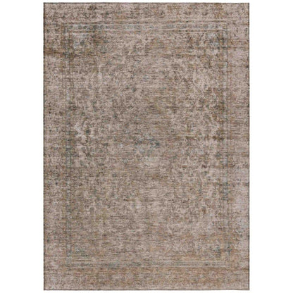 LOOMLAN Rugs Felissae Brown Washable Indoor-Outdoor Rug