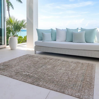 LOOMLAN Rugs Felissae Brown Washable Indoor-Outdoor Rug