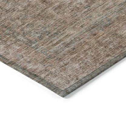 LOOMLAN Rugs Felissae Brown Washable Indoor-Outdoor Rug