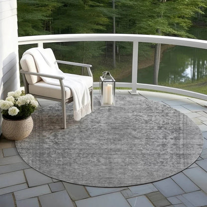 LOOMLAN Rugs Felissae Gray Washable Indoor-Outdoor Rug