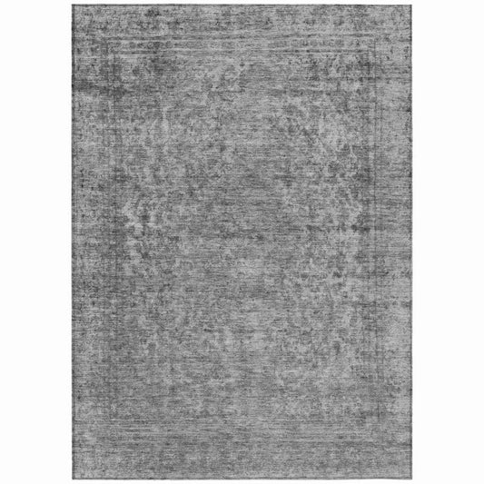 LOOMLAN Rugs Felissae Gray Washable Indoor-Outdoor Rug