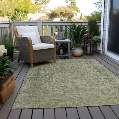 LOOMLAN Rugs Felissae Green Washable Indoor-Outdoor Rug