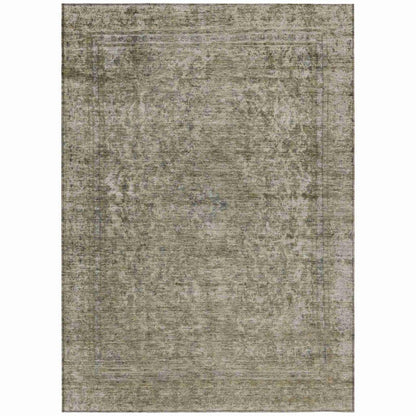 LOOMLAN Rugs Felissae Pewter Washable Indoor-Outdoor Rug