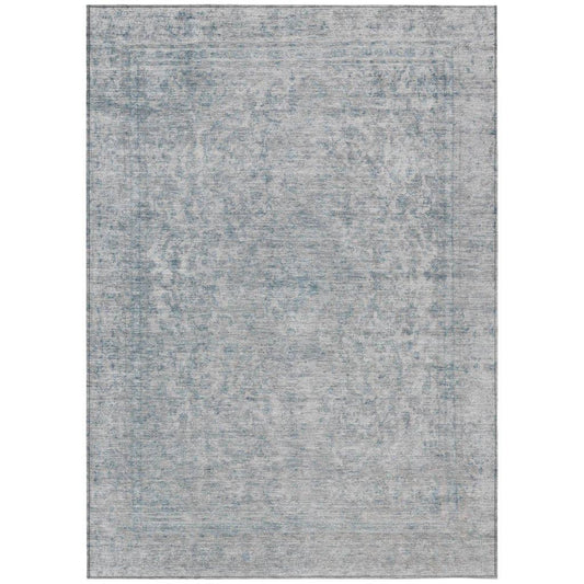 LOOMLAN Rugs Felissae Silver Washable Indoor-Outdoor Rug