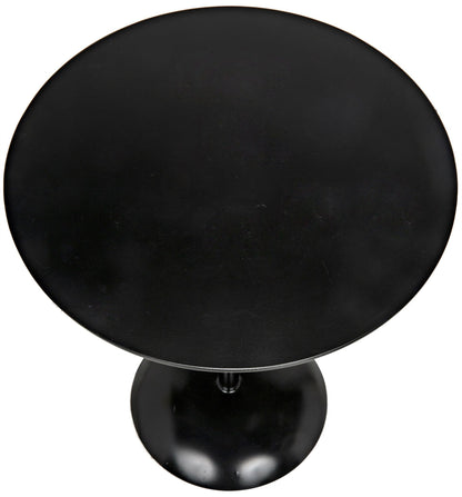 Felix Black Steel Round Side Table-Side Tables-Noir-Sideboards and Things