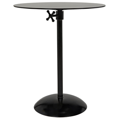 Felix Black Steel Round Side Table-Side Tables-Noir-Sideboards and Things