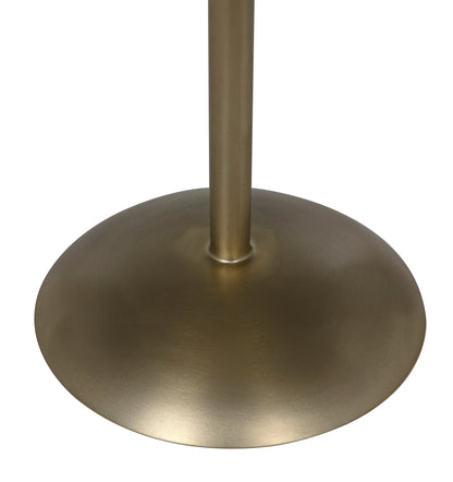 Felix Steel Round Side Table With Brass Finish-Side Tables-Noir-Sideboards and Things