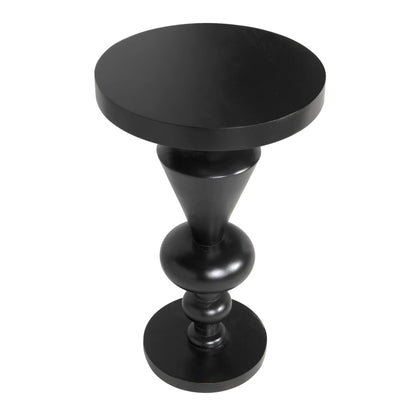 Fenring Wood Black Round Side Table-Side Tables-Noir-Sideboards and Things