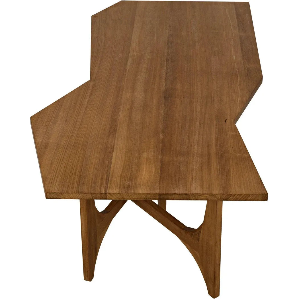 Noir Fenton Teak Wood Geometric Coffee Table
