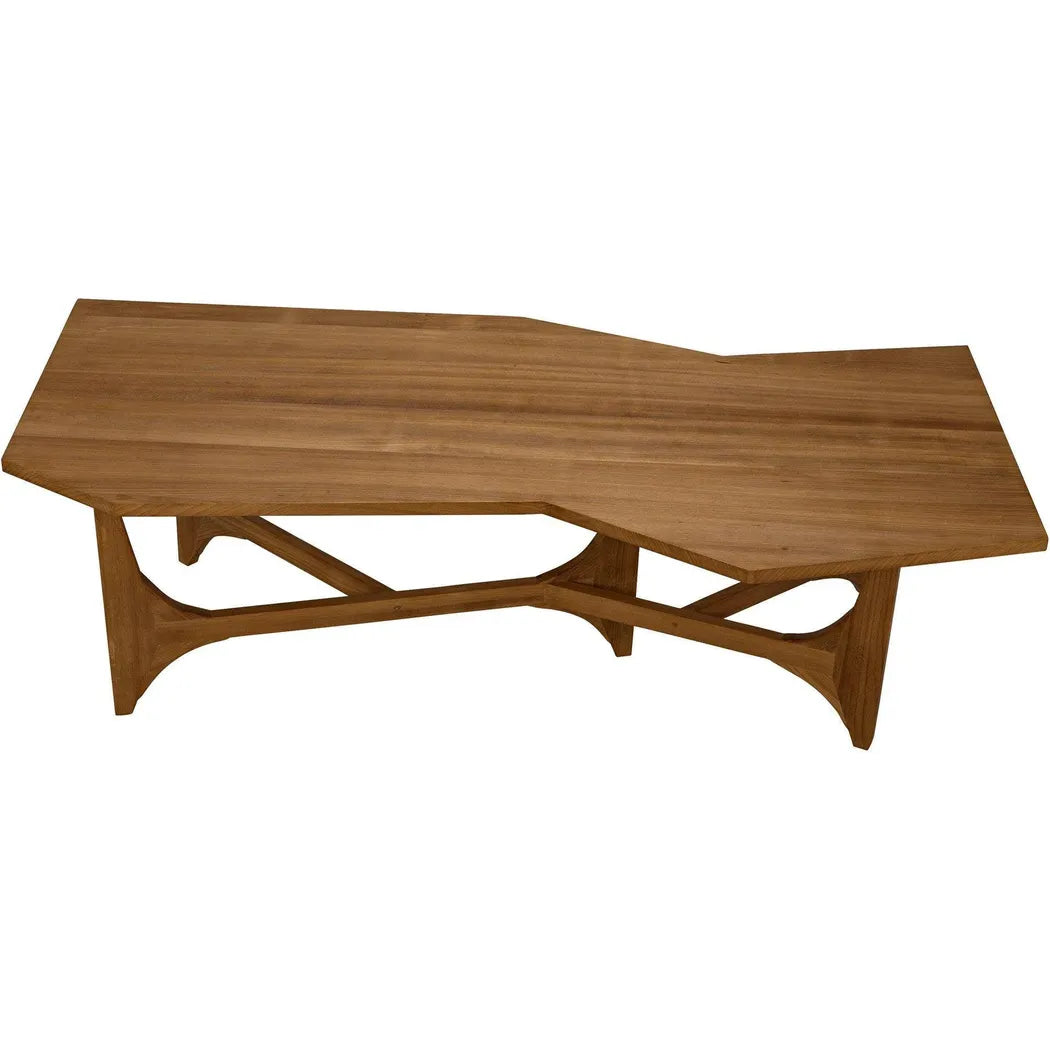 Noir Fenton Teak Wood Geometric Coffee Table