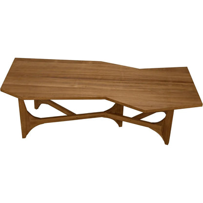 Noir Fenton Teak Wood Geometric Coffee Table